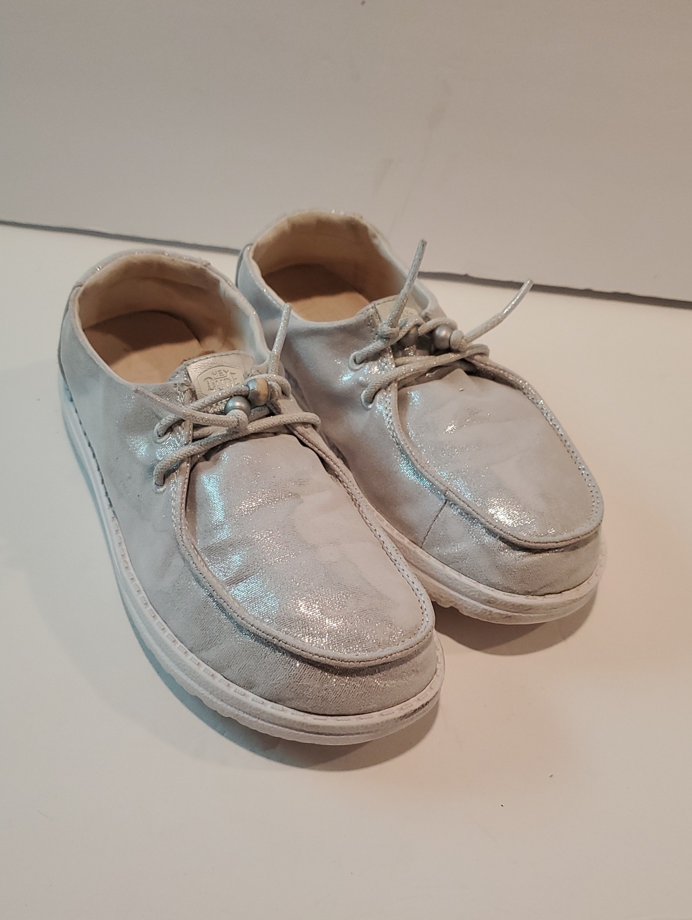 Hey Dude Women's Wendy Shoes in Metallic Size 6